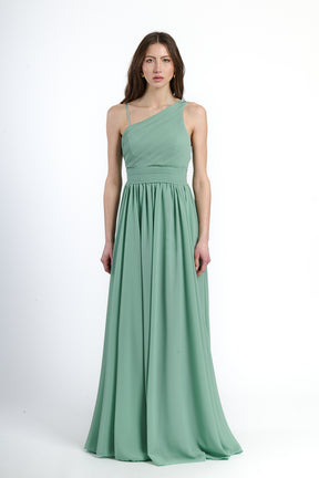 Abito lungo in tulle asimmetrico Luna