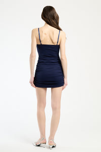Abito navy bodycon, classico e versatile per ogni occasione.