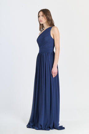 Abito lungo in tulle asimmetrico Luna