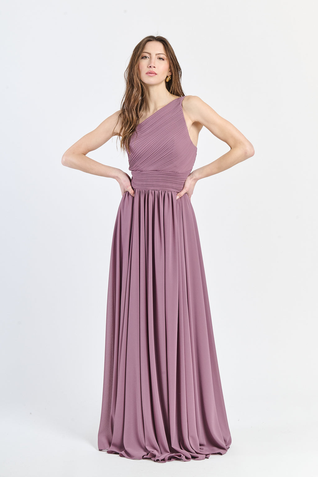 Long asymmetrical tulle dress Luna