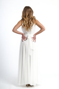 Abito lungo in tulle cut out Lucrezia