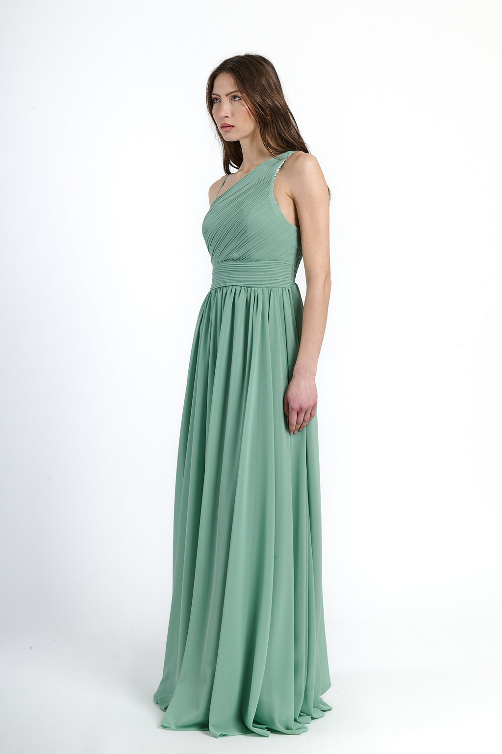 Long asymmetrical tulle dress Luna