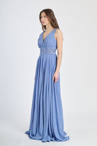 Abito formale lavanda in tulle, ideale per occasioni speciali