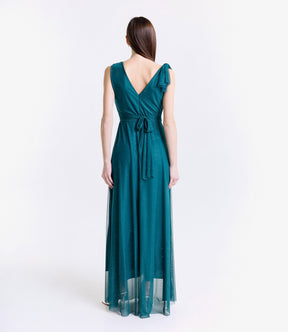 Vestito ottanio trasparente, perfetto per occasioni stilose