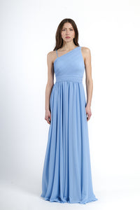 Abito lungo in tulle asimmetrico Luna