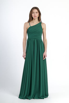 Abito lungo in tulle asimmetrico Luna