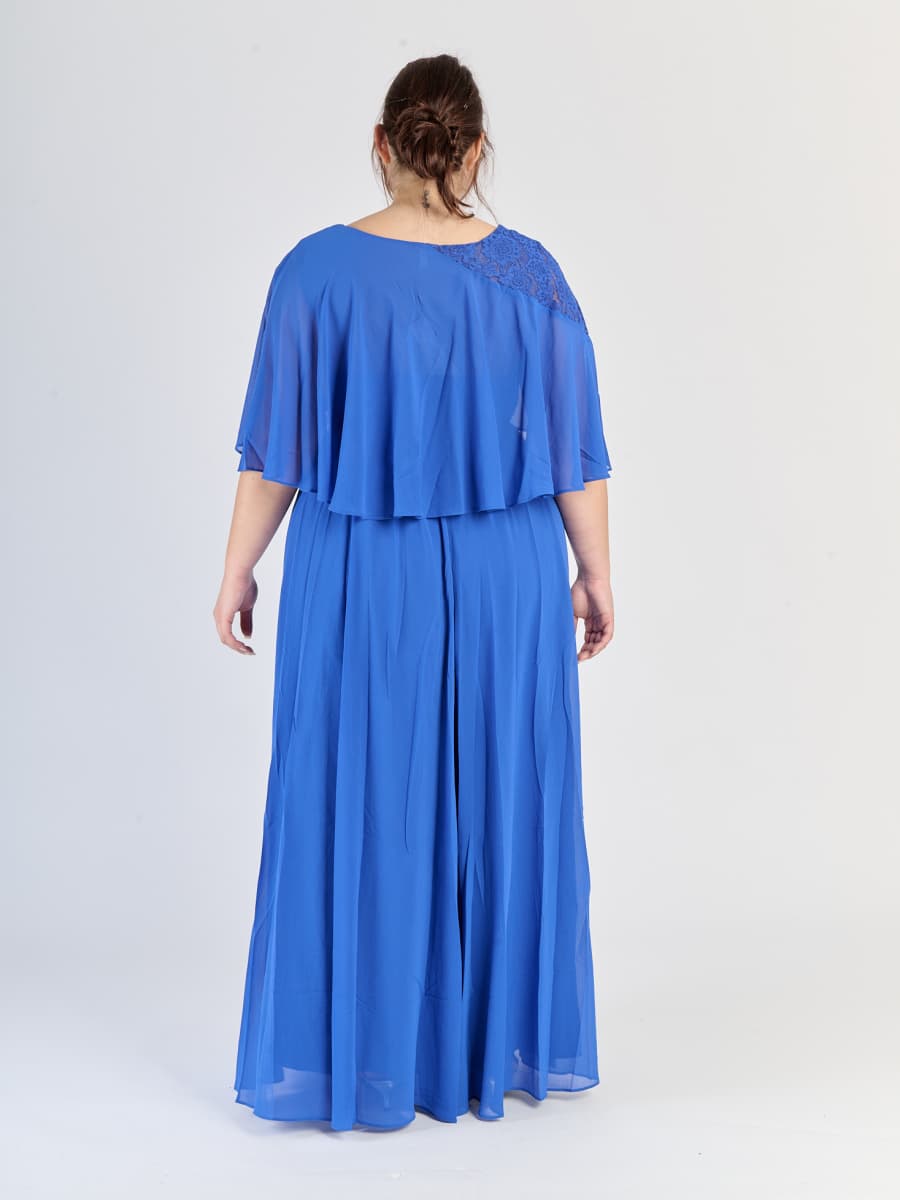 Abito formale plus size Bluette con applicazioni floreali al busto