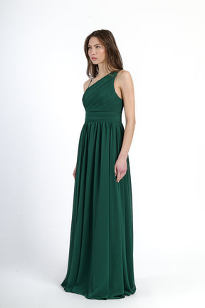 Abito lungo in tulle asimmetrico Luna
