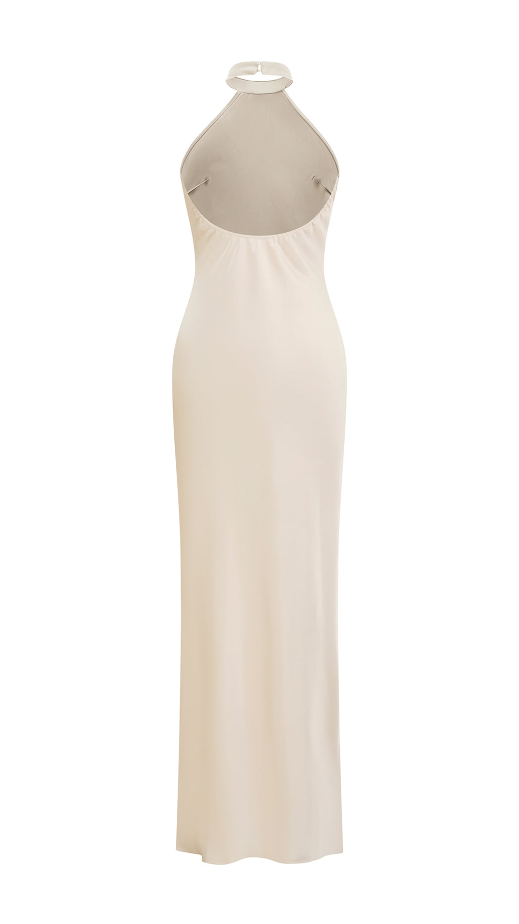 Abito Lungo Donna Scollatura Halter, Modello Aderente con Spacco Laterale, Abito da Cerimonia Elegante per Feste