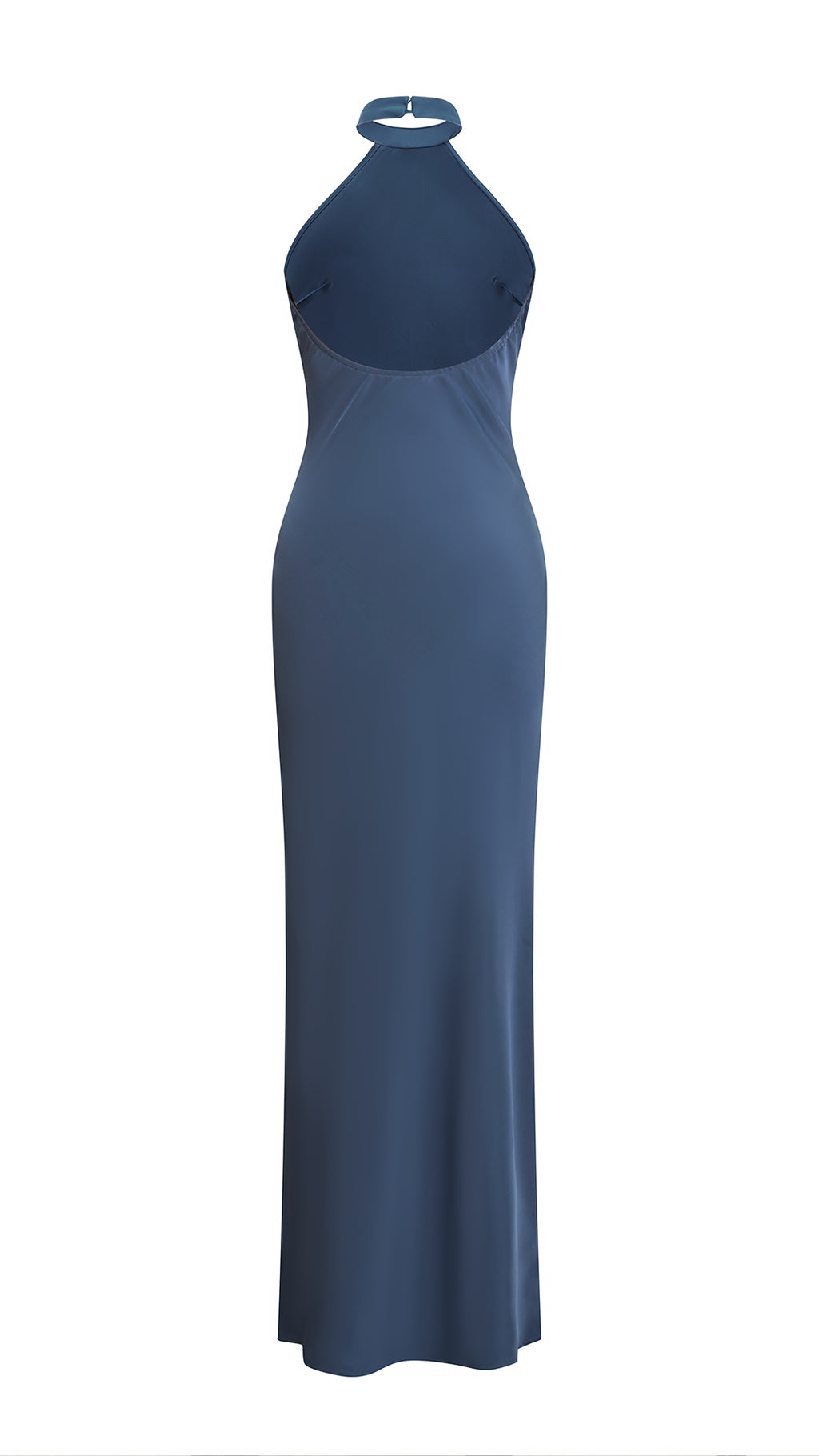 Abito Lungo Donna Scollatura Halter, Modello Aderente con Spacco Laterale, Abito da Cerimonia Elegante per Feste