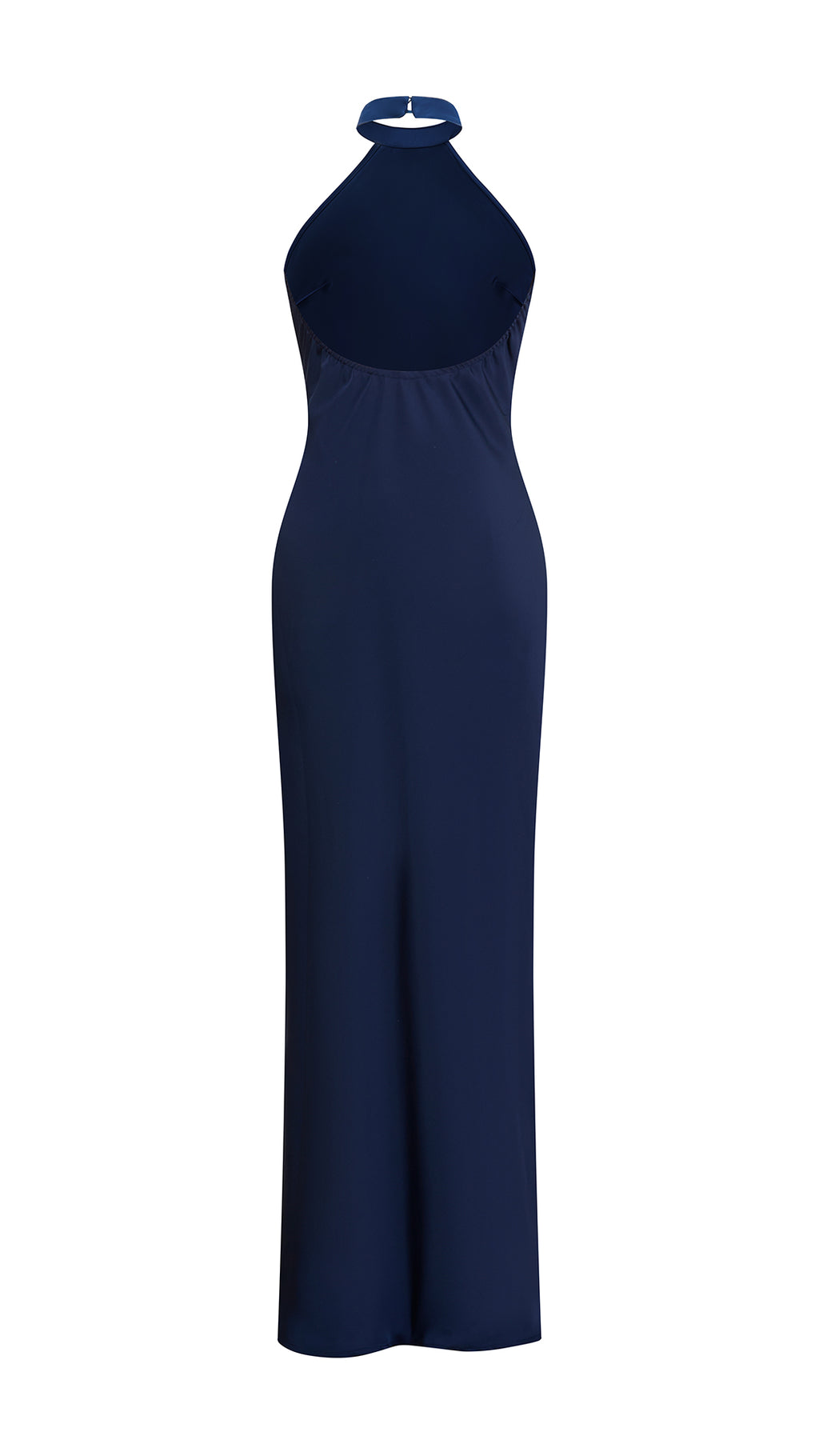 Abito Lungo Donna Scollatura Halter, Modello Aderente con Spacco Laterale, Abito da Cerimonia Elegante per Feste