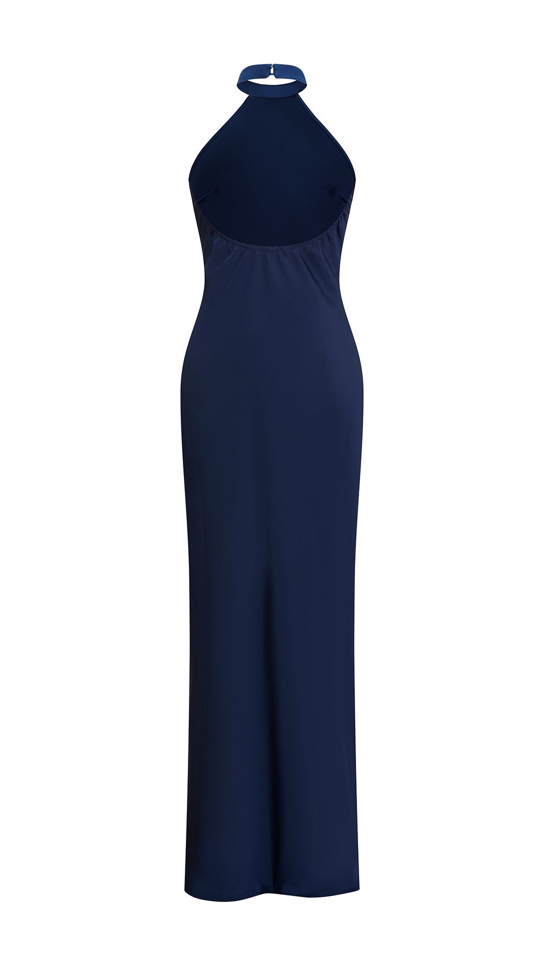 Abito Lungo Donna Scollatura Halter, Modello Aderente con Spacco Laterale, Abito da Cerimonia Elegante per Feste