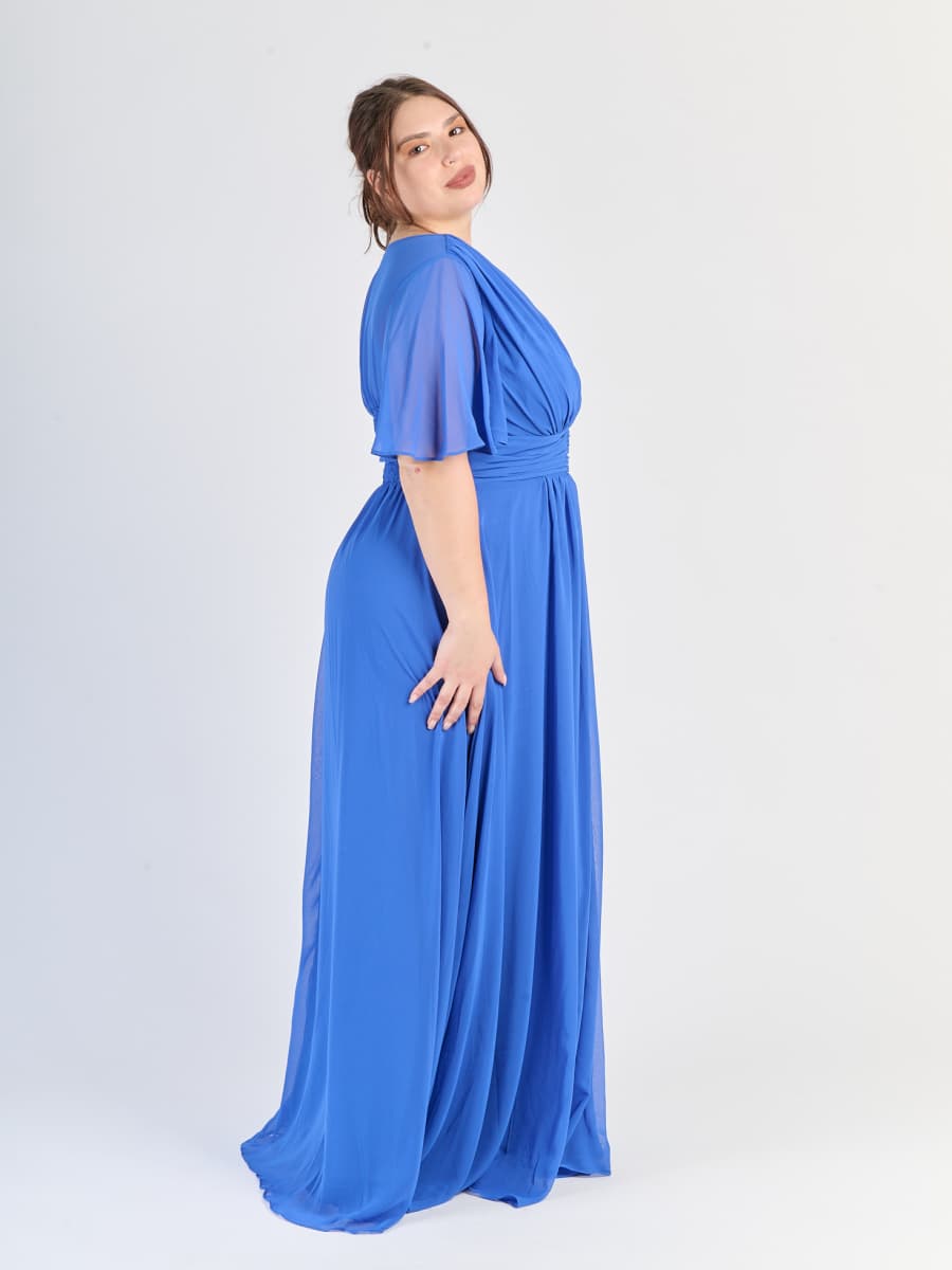 plus size Bluette, scollo a V e maniche a campana eleganti