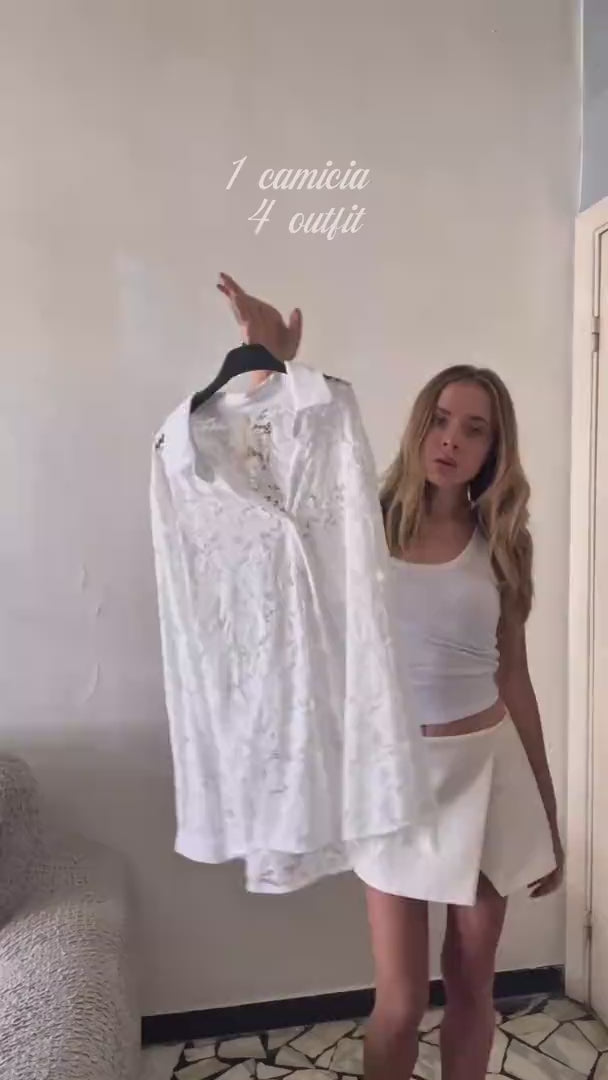 Camicia in pizzo sforata Camilla