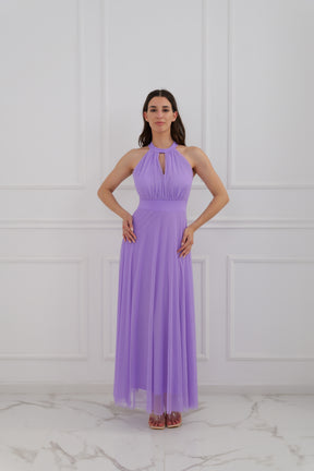 Abito lungo in tulle cut out Lucrezia